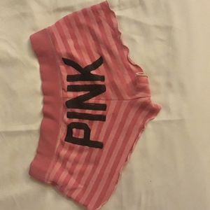 Pink stripped  PINK  shorts missing tie lace size S.P